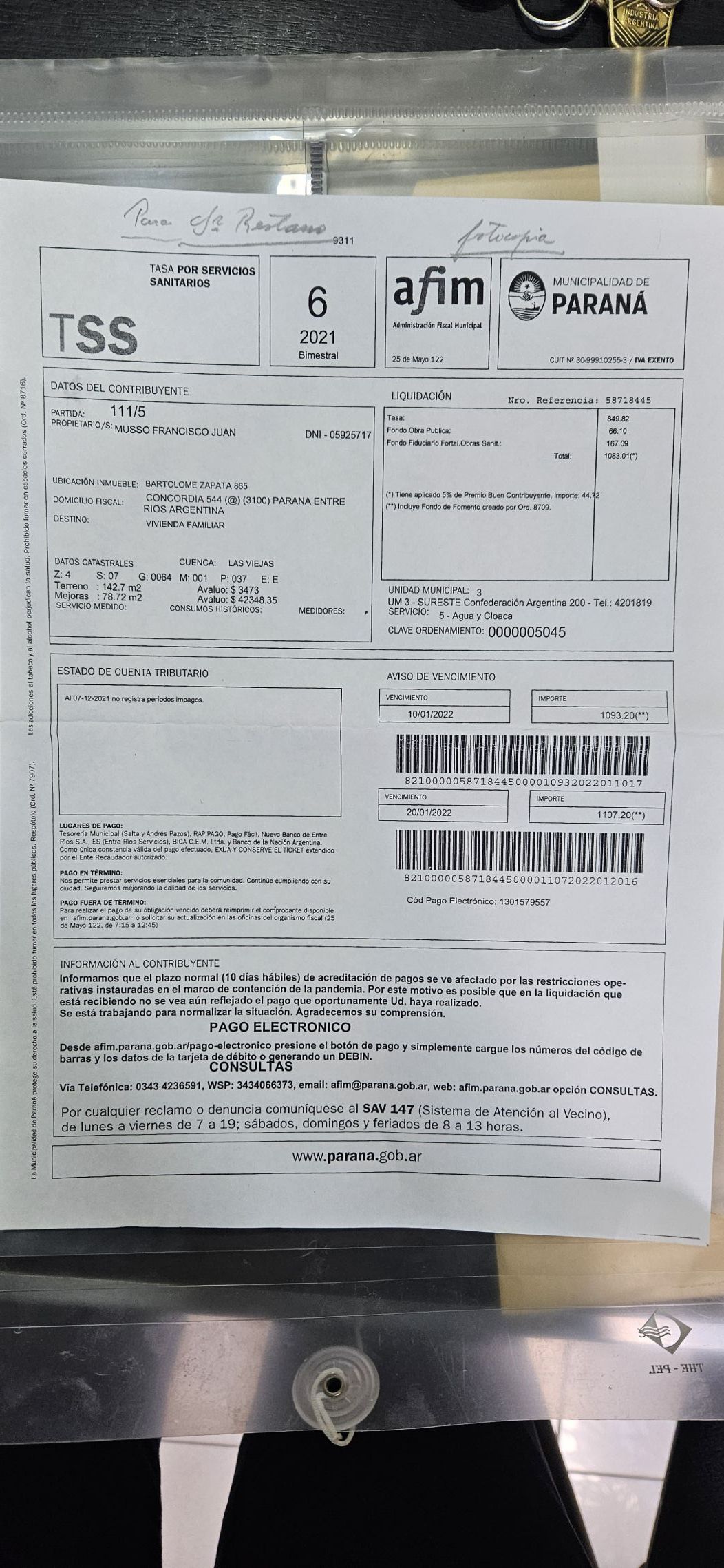 BARTOLOME  ZAPATA 865